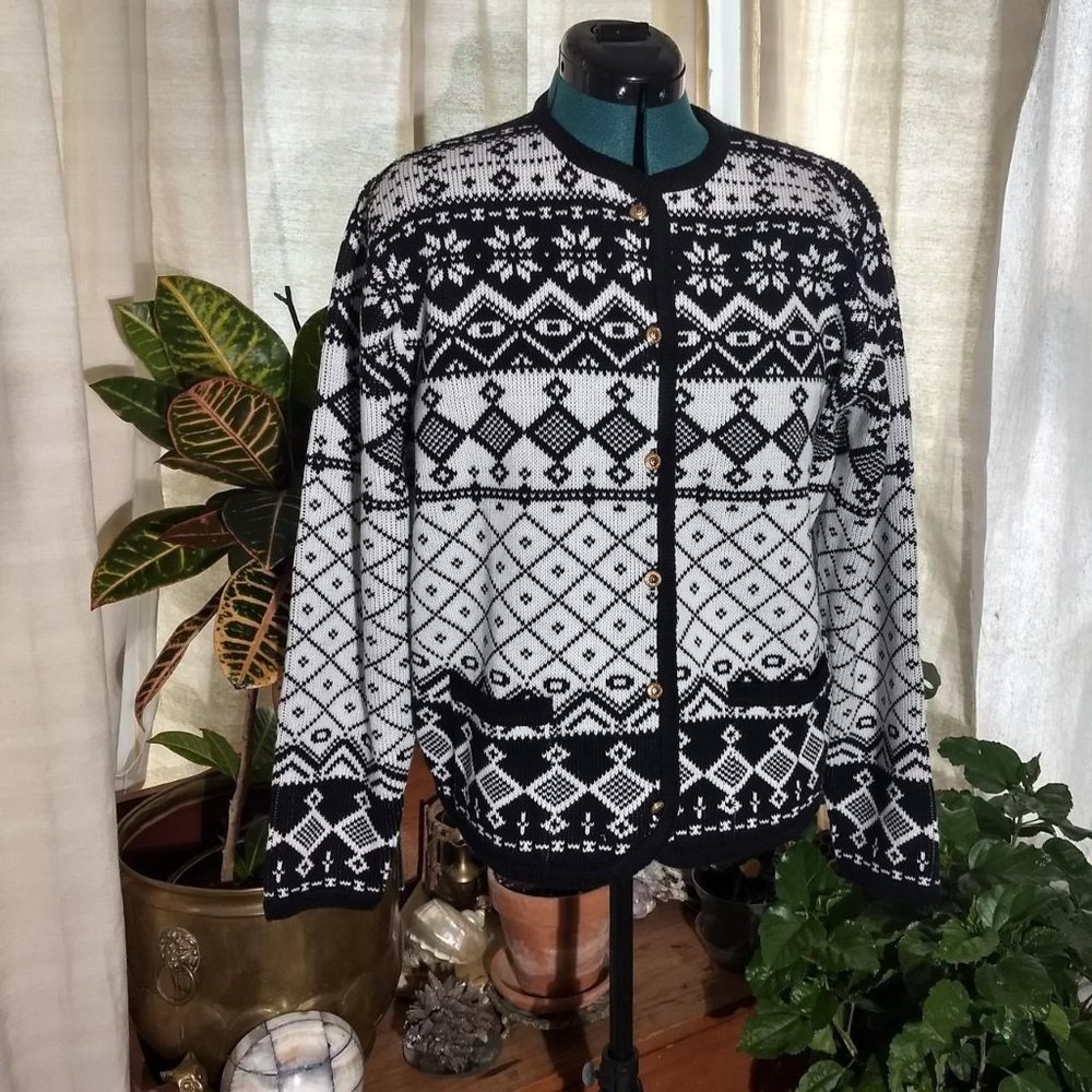 Vintage Classic Elements Sweater Cardigan Size M/L